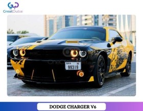 Rent Dodge Challenger V6 2018 in Dubai - Affordable Rates