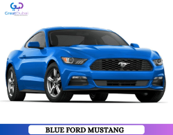 Blue FORD MUSTANG 2017 Rent in Dubai With Great Dubai