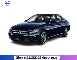 Blue MERCEDES C300 2018 Rent in Dubai With Great Dubai