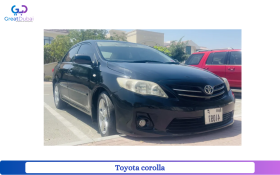 Toyota corolla car for rent with driver