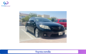 Toyota corolla car for rent with driver