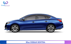 Blue NISSAN SENTRA 2019 Rent in Dubai with Great Dubai