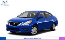 Blue NISSAN VERSA 2020 Rent in Dubai with Great Dubai