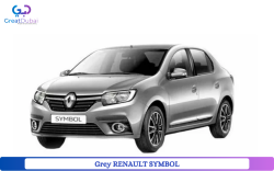 Grey RENAULT SYMBOL 2018 Rent in Dubai with Great Dubai