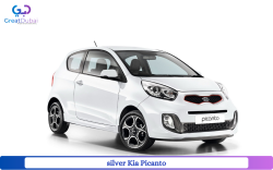 Silver Kia Picanto 2014 Rent in Dubai with Great Dubai