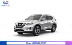 Silver NISSAN ROGUE 2019 Rent in Dubai with Great Dubai