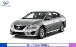 Silver NISSAN SENTRA 2018 Rent in Dubai with Great Dubai