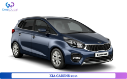 White KIA CARENS 2014 Rent in Dubai with Great Dubai