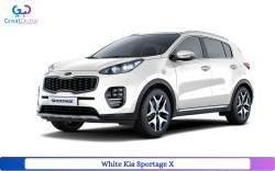 White KIA SPORTAGE X 2014 Rent in Dubai with Great Dubai