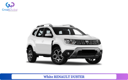 White RENAULT DUSTER 2023 Rent in Dubai with Great Dubai