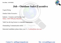 Outdoor Sales Executive