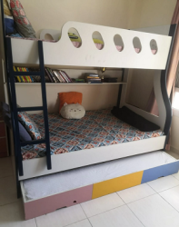 Children's bunk bed and dressing table
