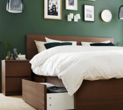 double bed storage with mattress IKEA