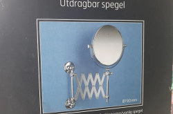 Brand new wall Mirror Magnifier (silver-gold), price 100 AED