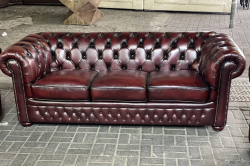 CHESTERFIELD LEATHER SOFA 3+2+1+1