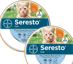 Serenity for cats kills and repels fleas and ticks for 8 months in an easy to use, odorless, non-gre