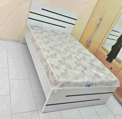 brand new single. double..Queen. King size MDF wood bed with mattress