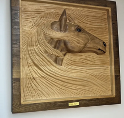 Handmade wood panel, wood turning