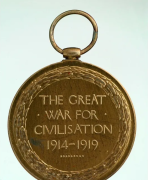 Bronze military first world war victory medal