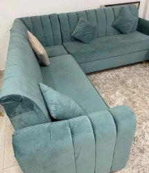 Modern Sofa “L” Shape with Pillows.. For Sale