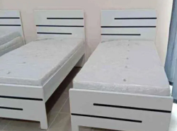 brand new single Wood Bed with mattress home delivery