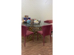 Glass table with 5 chairs Al Qusais