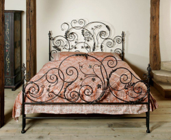 King size wrought iron bed hand made