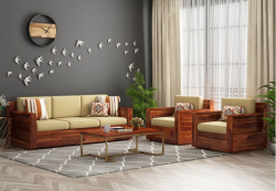 BEST PRICE ALMOST BRAND NEW SOFA WITH PAINTINGS