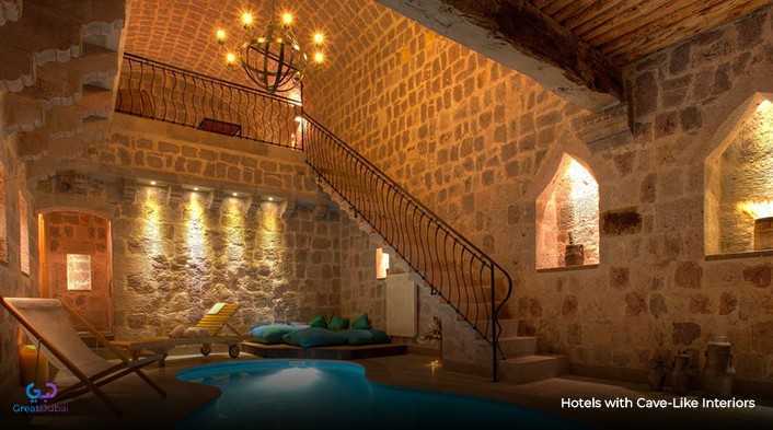 hotels with cave like interirors