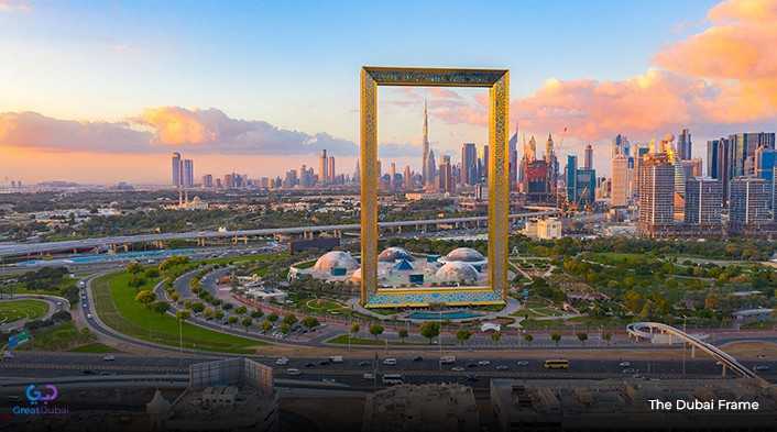 The Dubai Frame near quranic park dubai