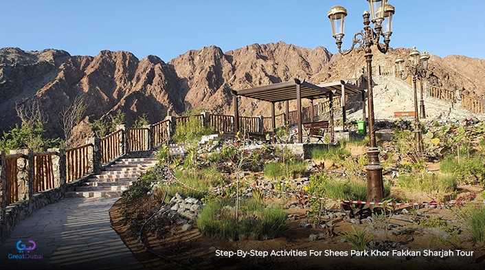 Step-by-step activities for Shees Park Khor Fakkan