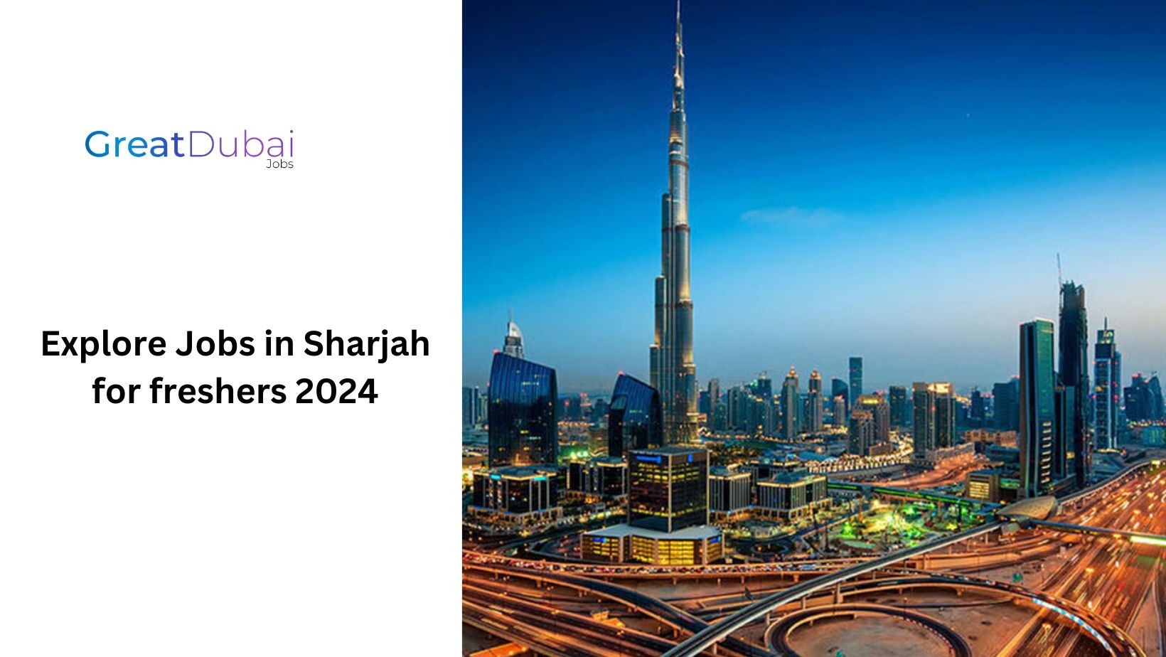 Explore Jobs in Sharjah for freshers 2024