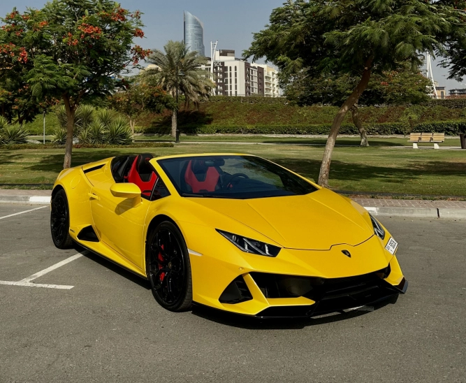 Lamborghini Huracan Evo Spyder 2022 Rental in Ajman-pic_1