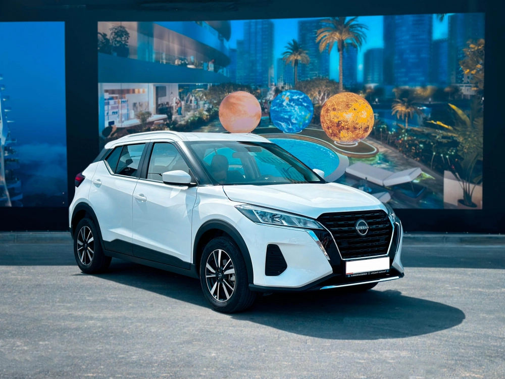 Nissan Kicks 2024 Ajman Rental- White Crossovers-pic_1