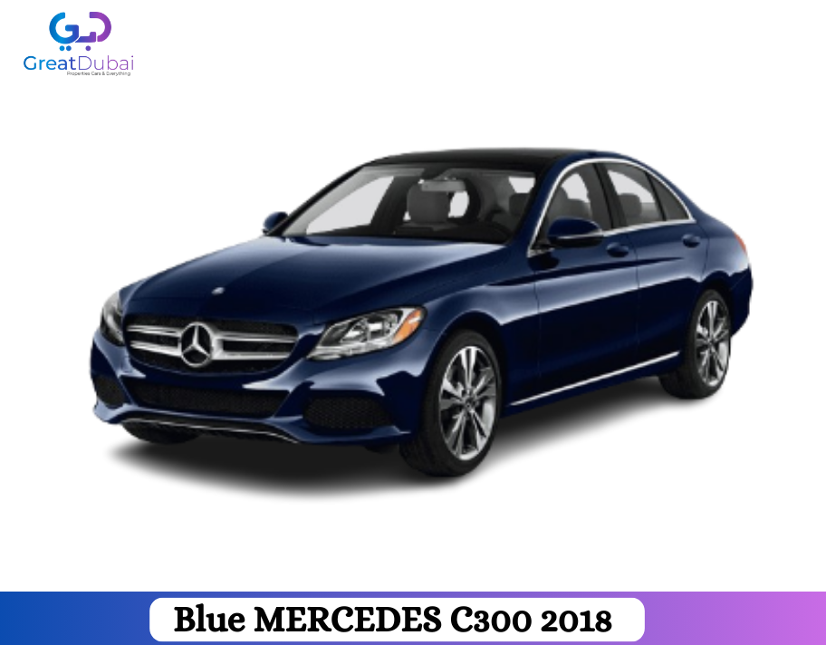 Blue MERCEDES C300 2018 Rent in Dubai With Great Dubai-image