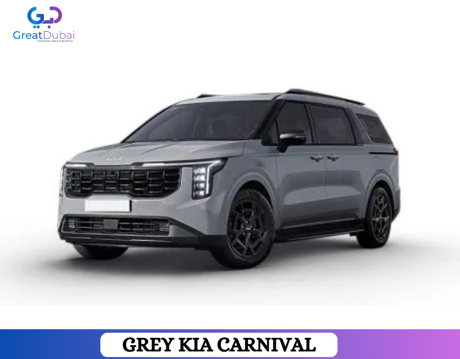 Grey KIA CARNIVAL 2024 Rent in Dubai With Great Dubai-image