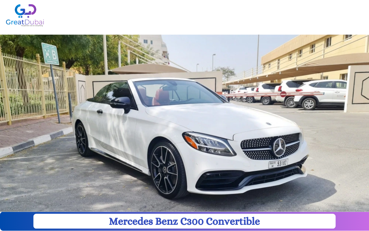 Rent Mercedes Benz C300 Convertible 2020 in Dubai-image