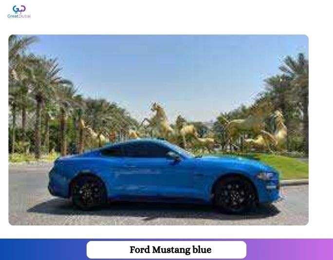 Rent Ford Mustang blue 2020-image