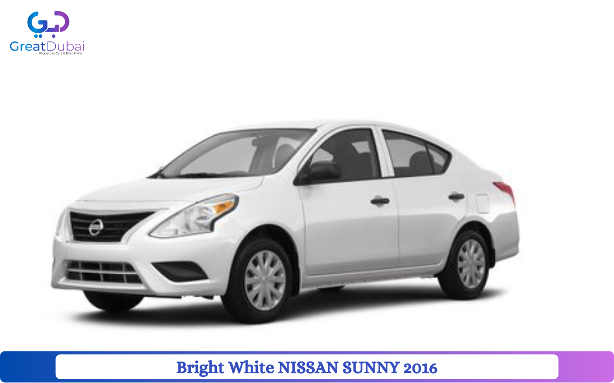 Bright White NISSAN SUNNY 2016 Rent in Dubai with Great Dubai-pic_1