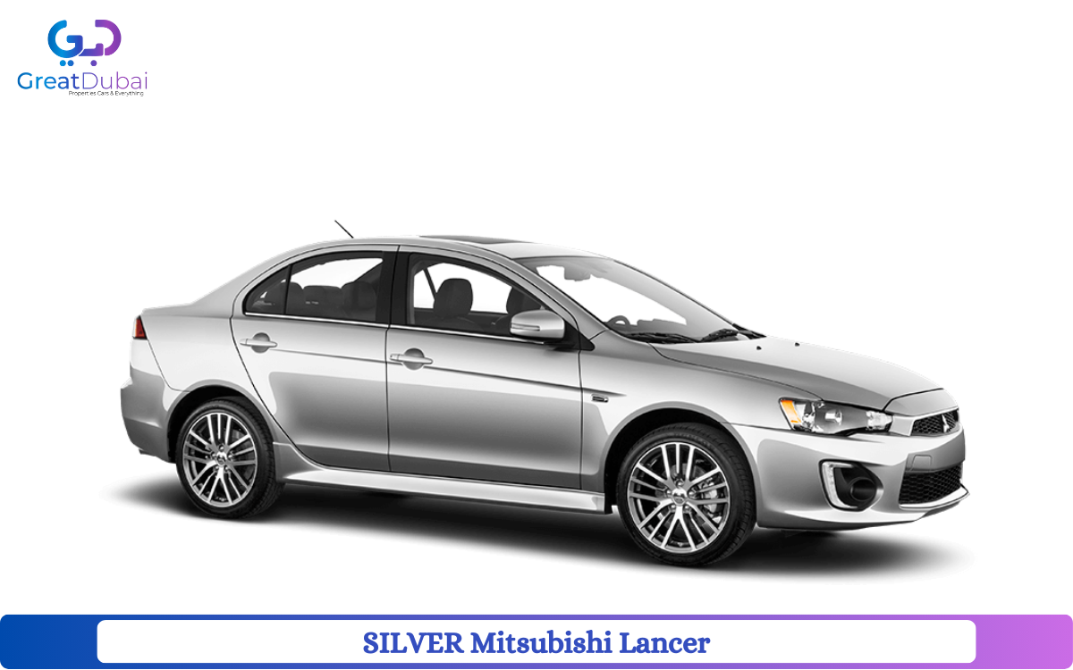 Silver Mitsubishi Lancer 2015 Rent in Dubai with Great Dubai-pic_1