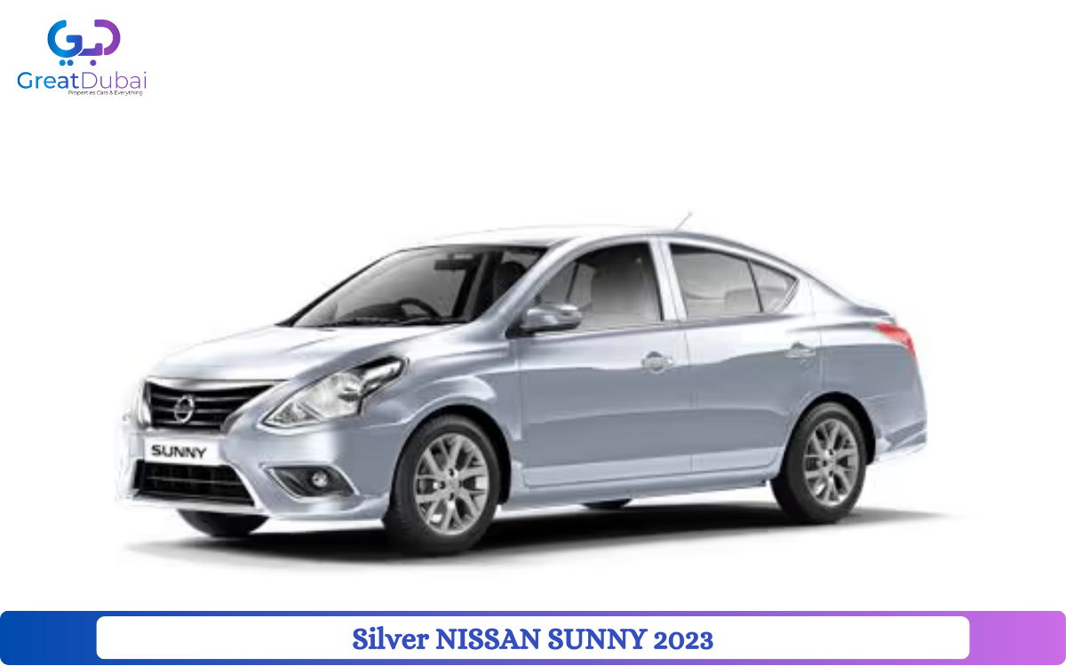 Silver NISSAN SUNNY 2023 Rent in Dubai with Great Dubai-pic_1