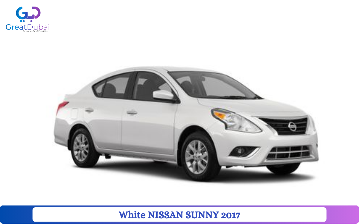 White NISSAN SUNNY 2017 Rent in Dubai with Great Dubai-pic_1