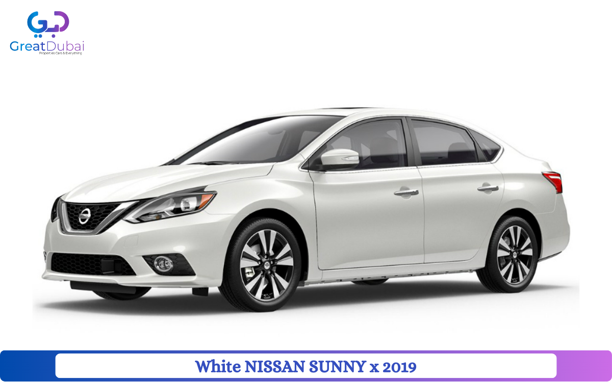 White NISSAN SUNNY X 2019 Rent in Dubai with Great Dubai-pic_1