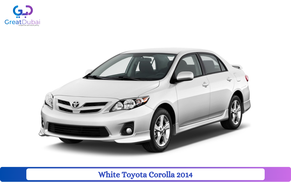 White Toyota Corolla 2014 Rent in Dubai with Great Dubai