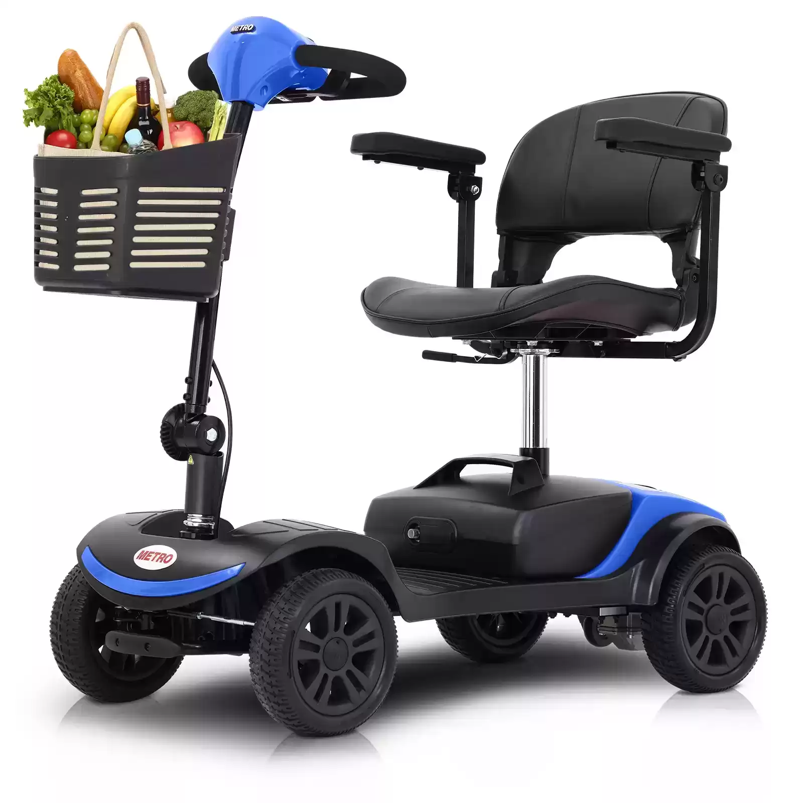 COOLBABY Electric 4-Wheel Folding Chair Mobility Scooters Folding Seat