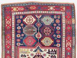 Antique Kazak rug silk and wool