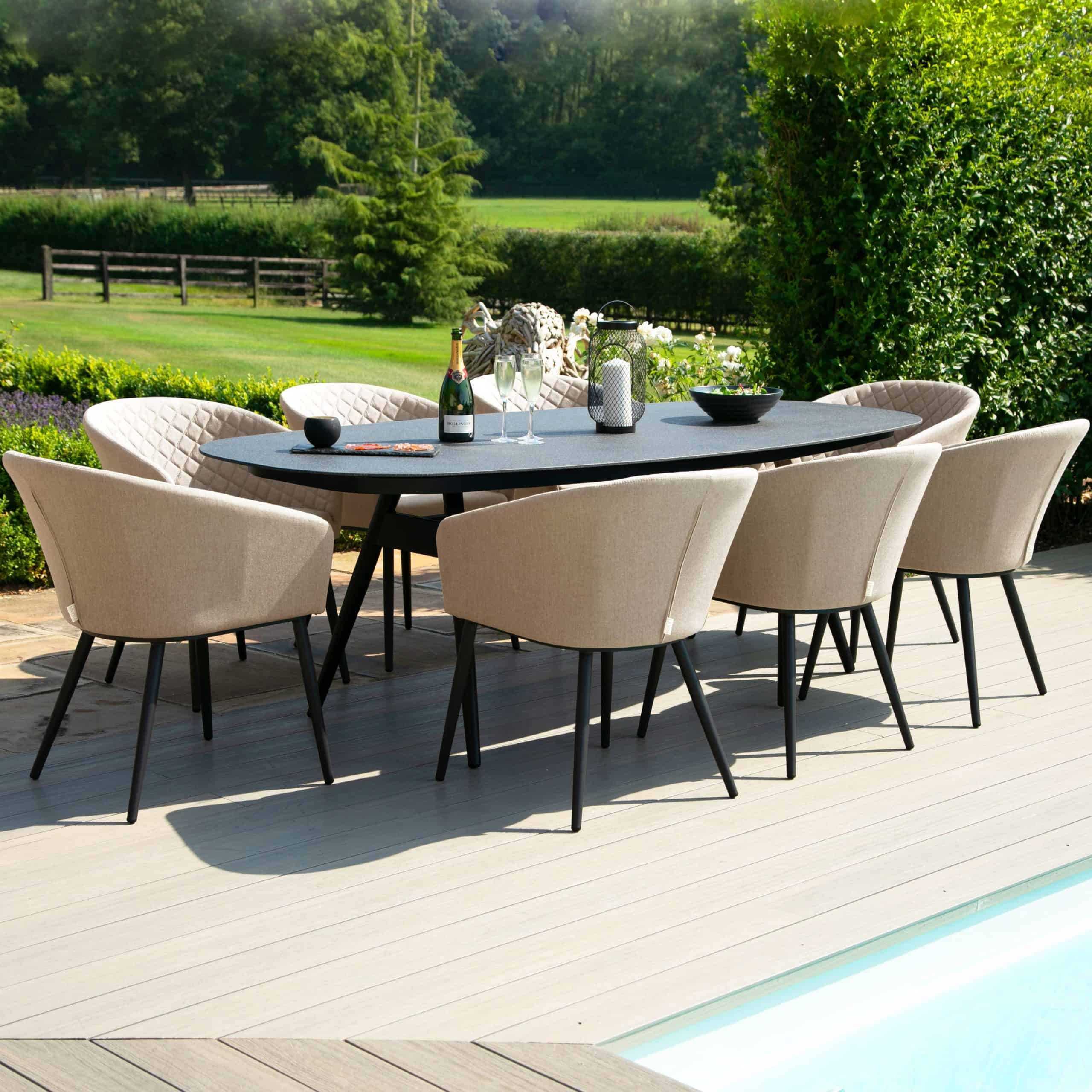 8-Seater Outdoor Dining Table and Chairs-image