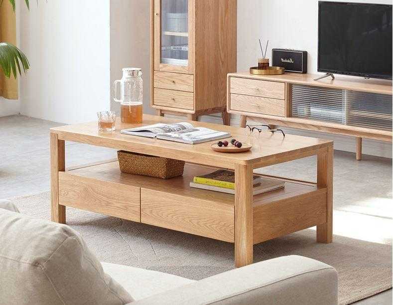 Solid Oak coffee table-image