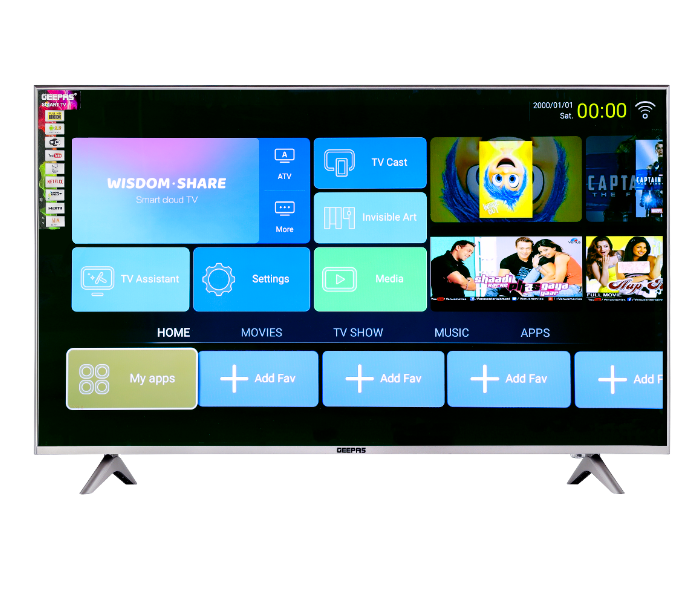 Geepas 4K UHD 55 inch Smart TV