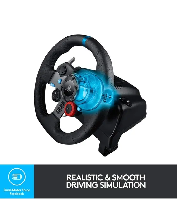 Logitech G29 Driving Force Racing Wheel and Floor Pedalsfor PS5, PS4, PC, Mac - Black - UAE Version-pic_1